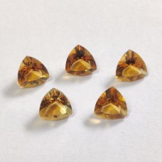 Citrine 10x10x10mm trillion facet 2.95 cts